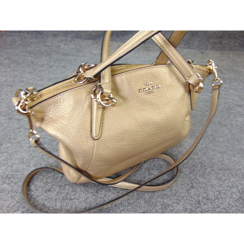 Michael Kors Hamilton Satchel Tan Brown Saffiano 38H7YHMS3L Handbag